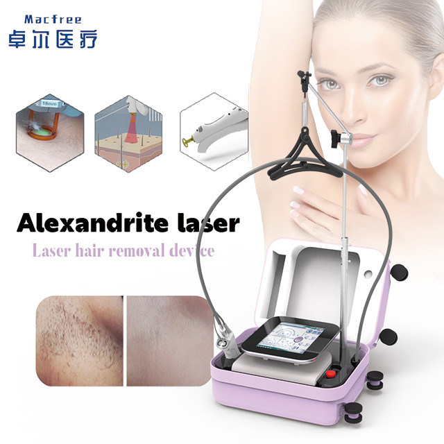 Güzellik endüstrisinde kolay kullanım için Akıllı Dokunmatik Ekranlı 755nm Alexandrite Mini Diyot Lazer